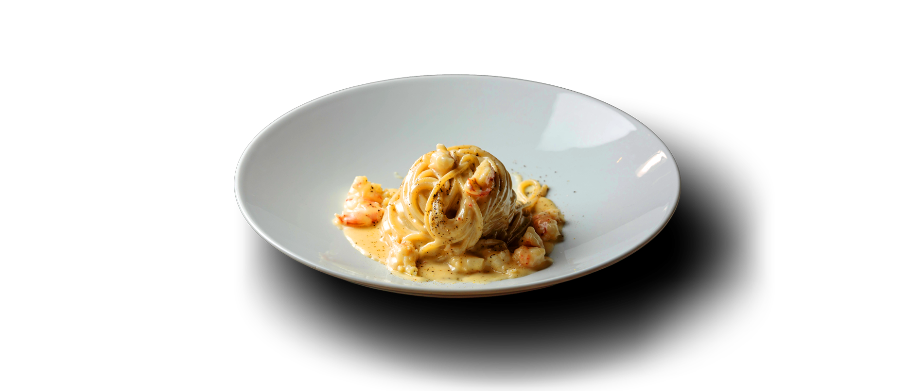 Cacio e Pepe con Gamberi - Innovazione Culianria Ristorante La Scala